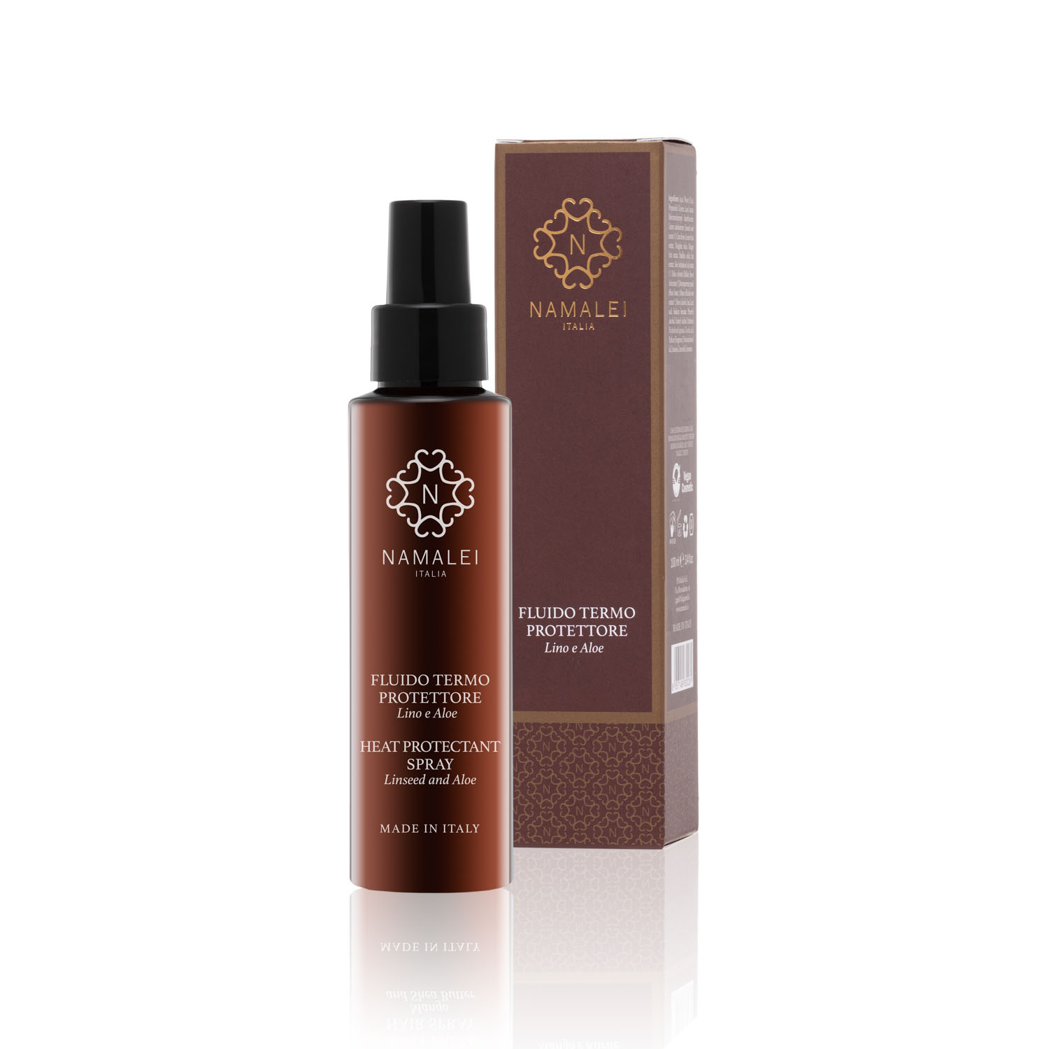 Fluido Termoprotettore Lino e Aloe - Protezione Capelli dal Calore - Namalei
